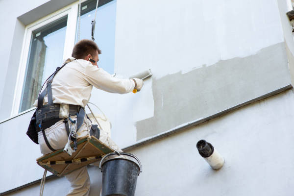 Artisan peintre sur façade et traitement de toiture